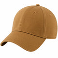 Casquette de baseball taille unique textile camel à visière courbée