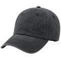 Casquette taille unique en coton noir délavé - visière incurvée