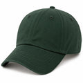 Casquette de baseball taille unique en tissu vert foncé à visière courbée
