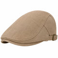 Casquette plate taille unique textile beige réglable style classique
