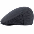 Casquette plate taille unique textile bleu marine à chevrons style classique