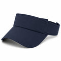Visière taille unique en textile bleu marine - protection solaire réglable