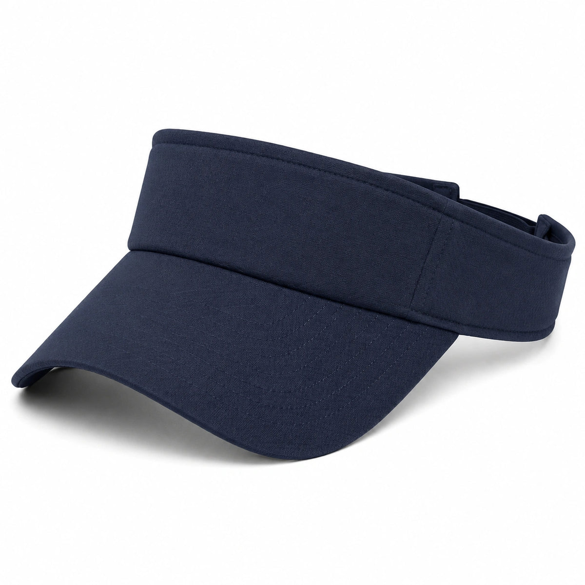 Visière taille unique en textile bleu marine - protection solaire réglable